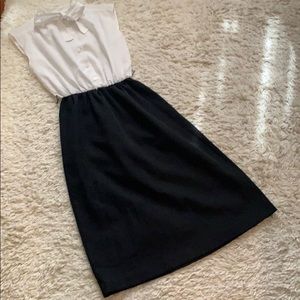 VINTAGE Black White Secretary Dress